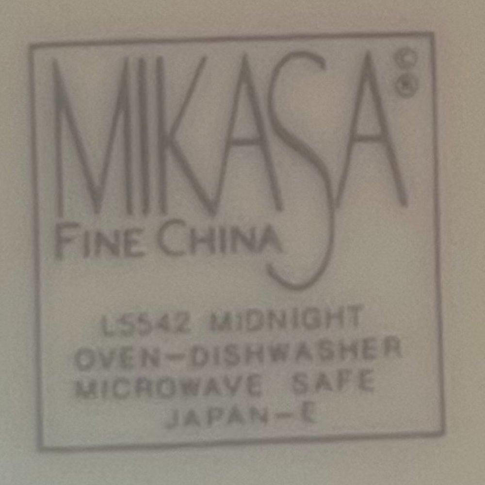 Mikasa Midnight Fine China Cup and Saucer Set Vintage Japan L5542 Black White - Picture 10 of 10